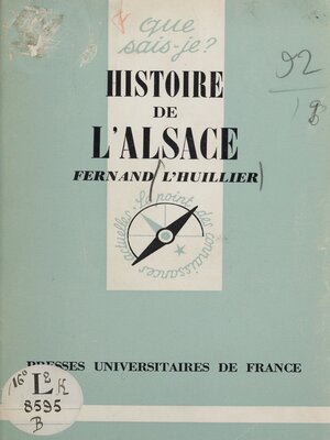 cover image of Histoire de l'Alsace